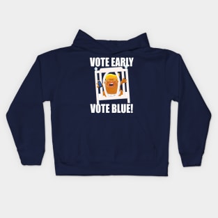 USA Election 2020 Vote Early Vote Blue Says Trump Baby Kids Hoodie